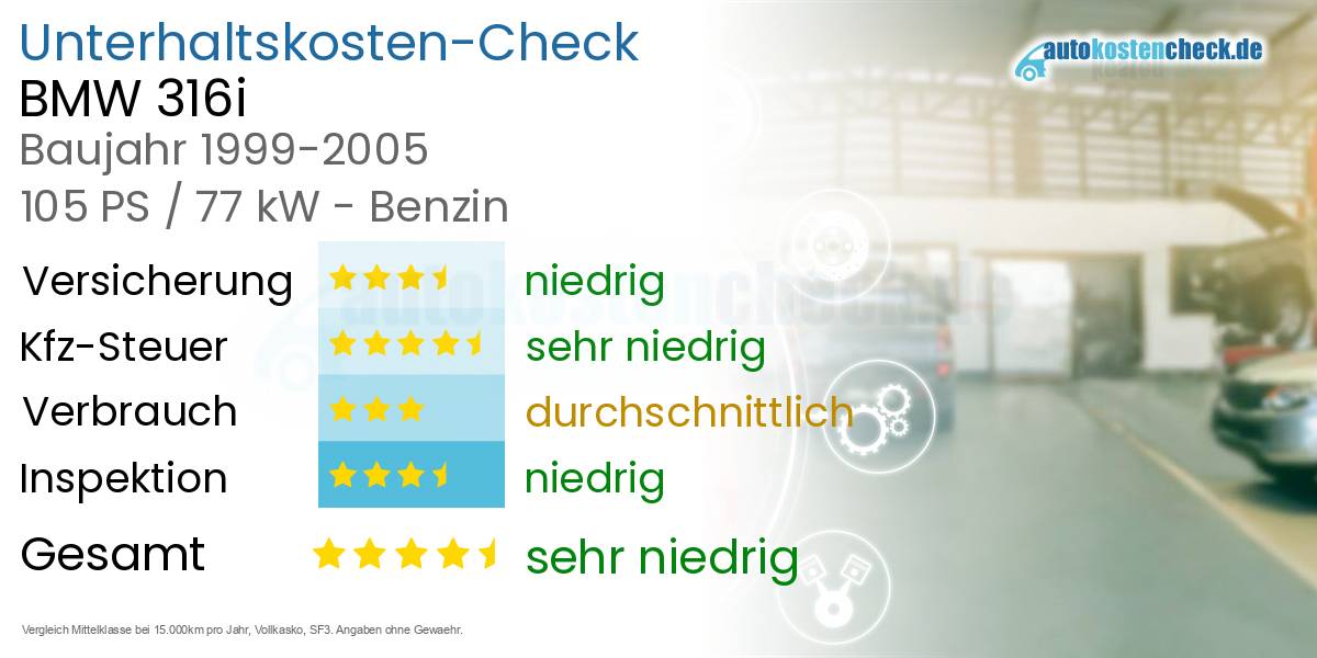 Unterhaltskosten BMW 316i