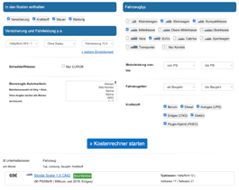 Screenshot Autokostenrechner