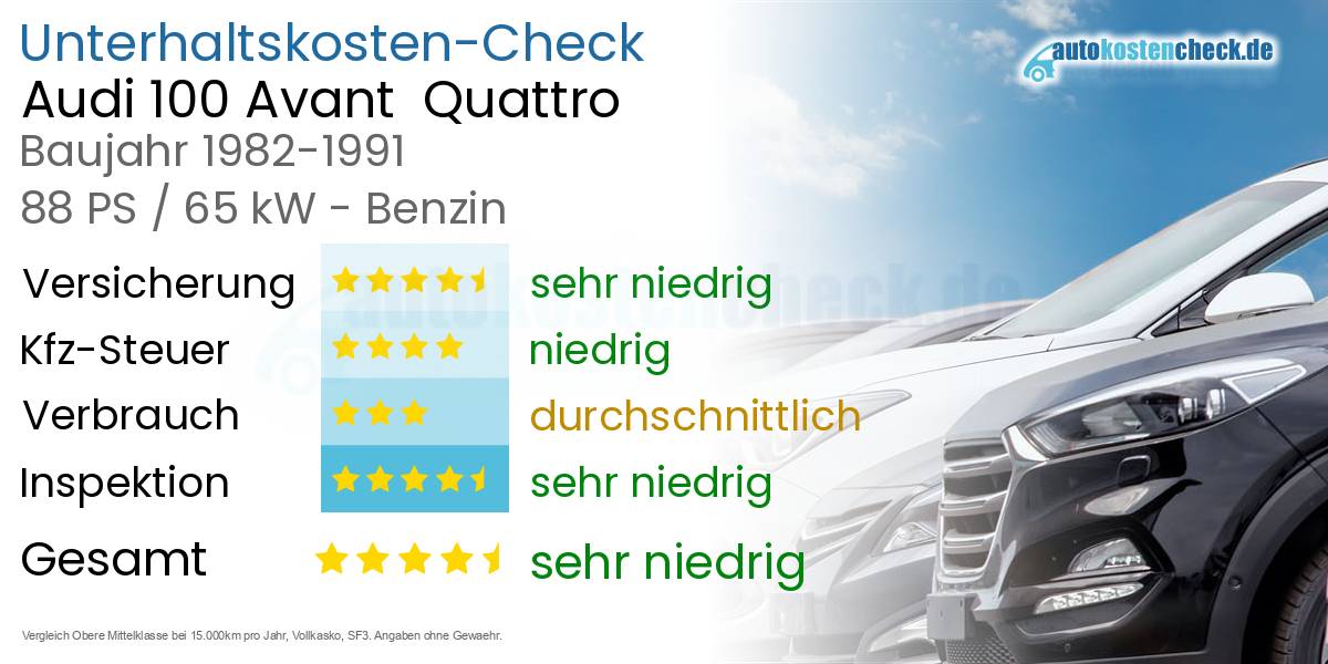 Unterhaltskosten Audi 100 Avant  Quattro 
