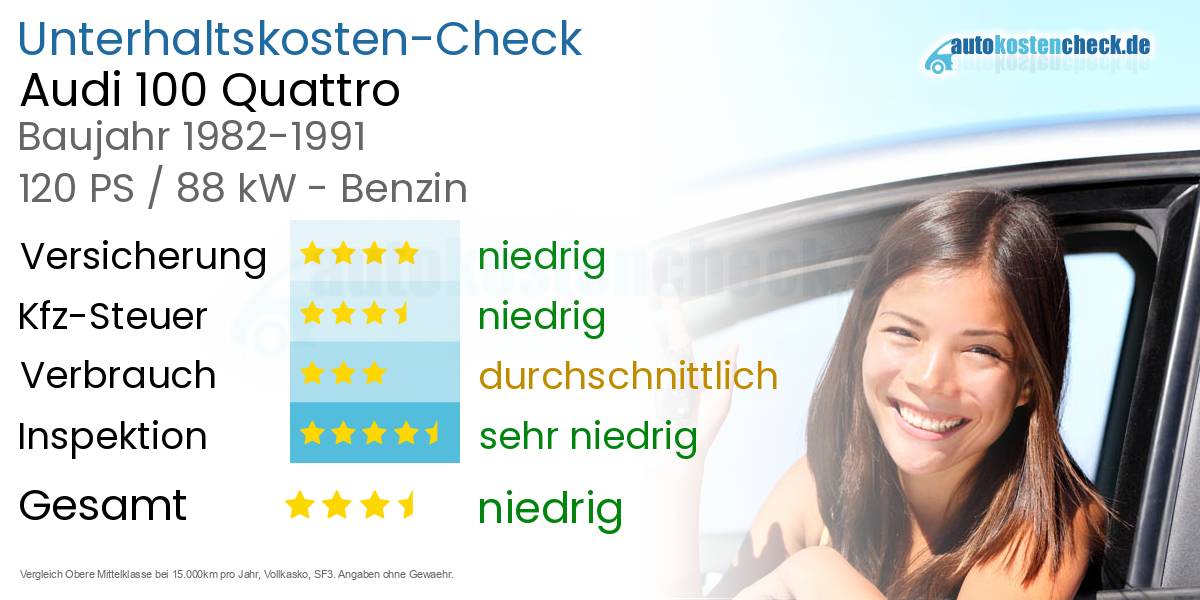 Unterhaltskosten Audi 100 Quattro 