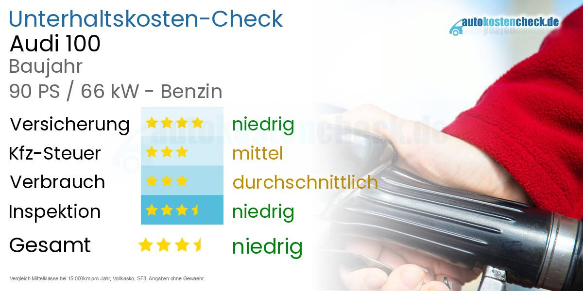 Unterhaltskosten Audi 100 