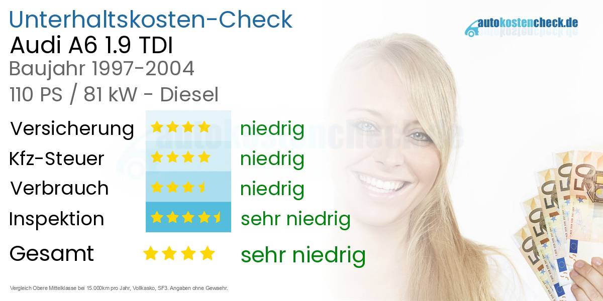 Unterhaltskosten Audi A6 1.9 TDI
