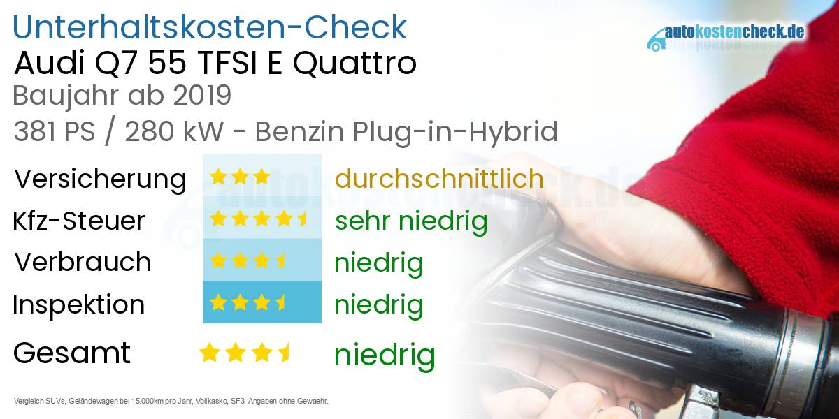 Unterhaltskosten Audi Q7 55 TFSI E Quattro 