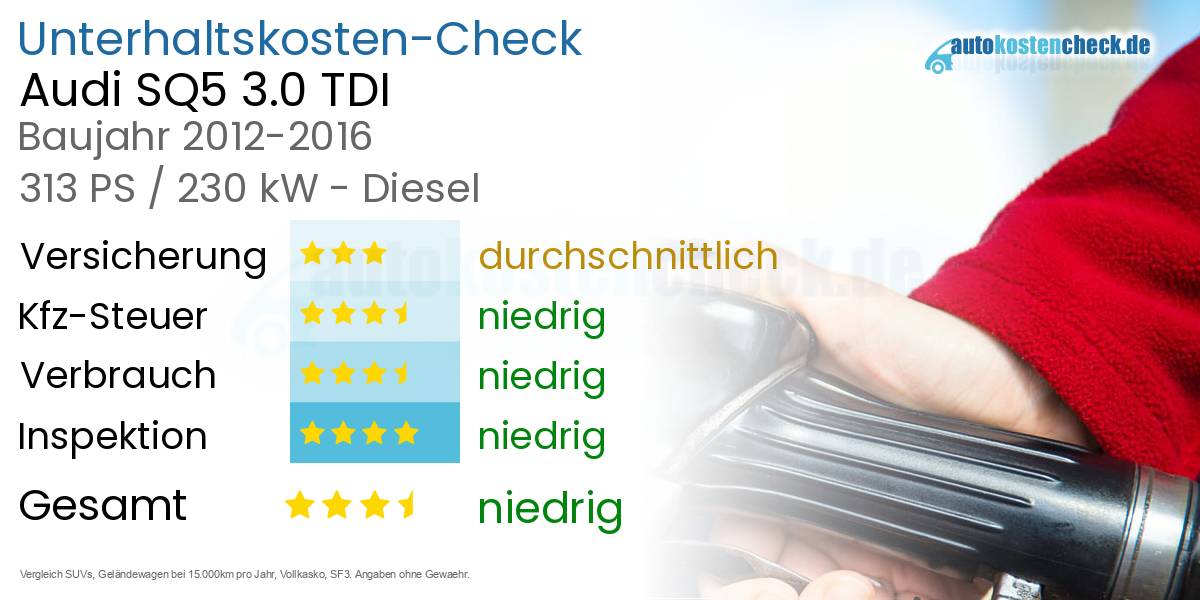 Unterhaltskosten Audi SQ5 3.0 TDI
