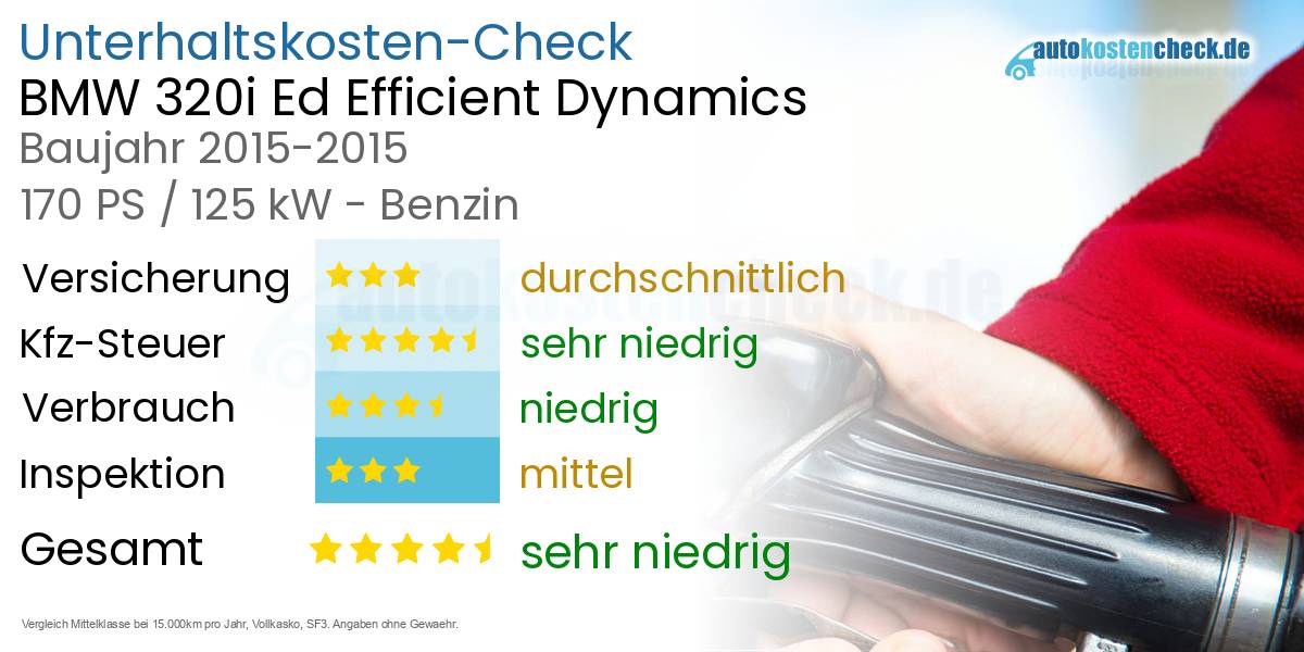Unterhaltskosten BMW 320i Ed Efficient Dynamics