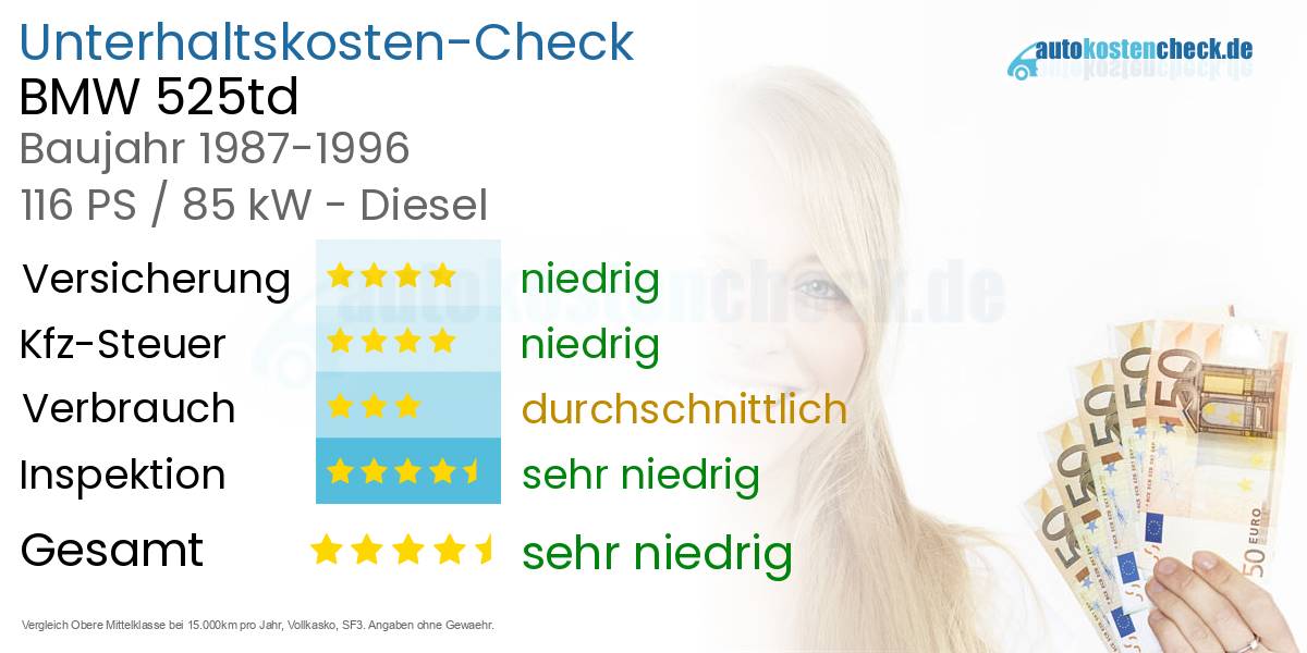 Unterhaltskosten BMW 525td 