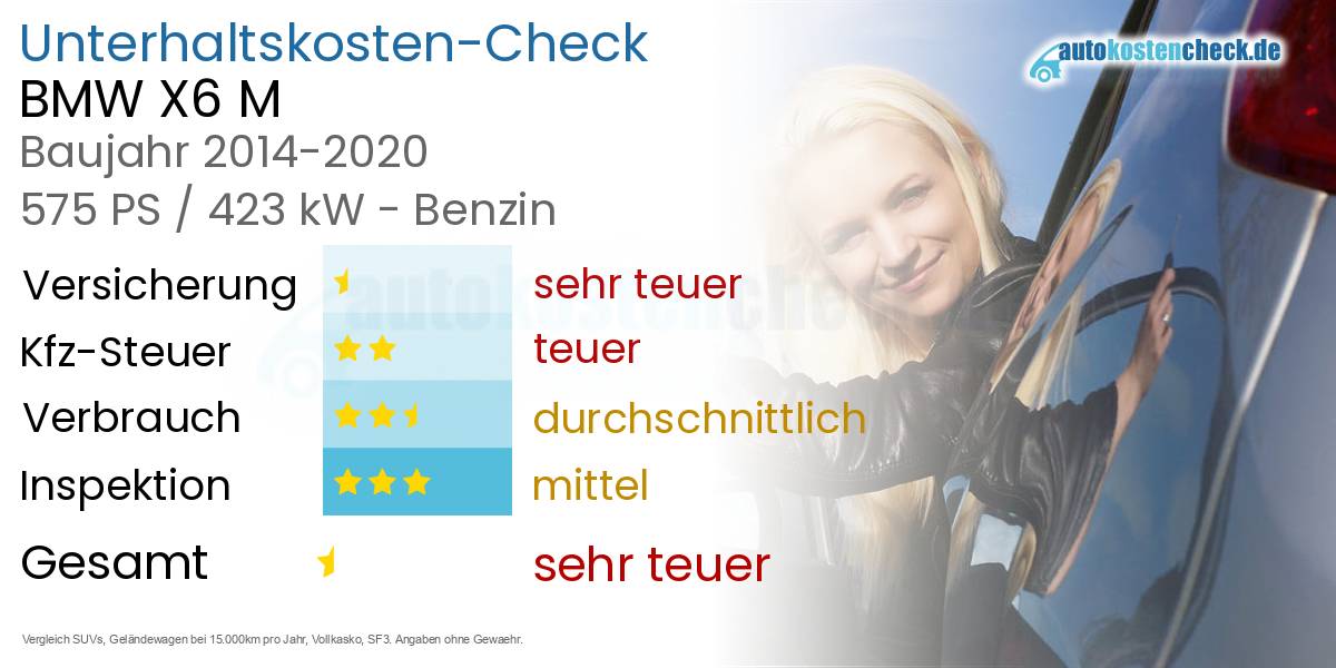 Unterhaltskosten BMW X6 M 