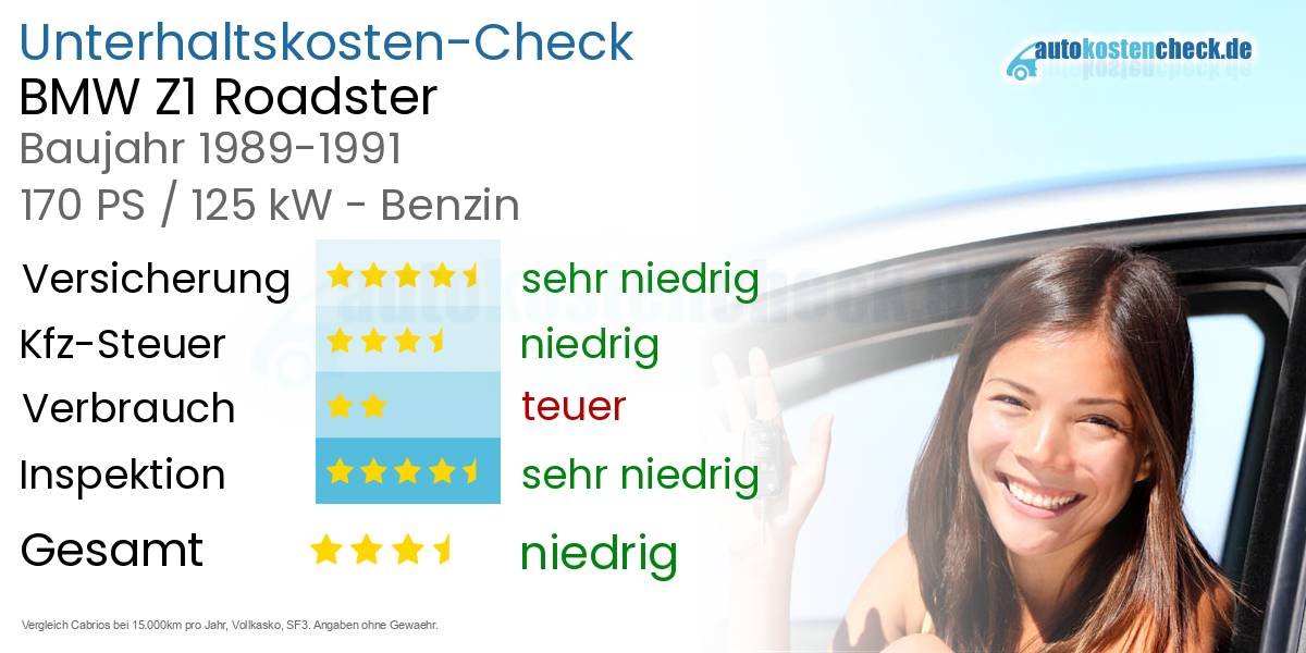 Unterhaltskosten BMW Z1 Roadster 