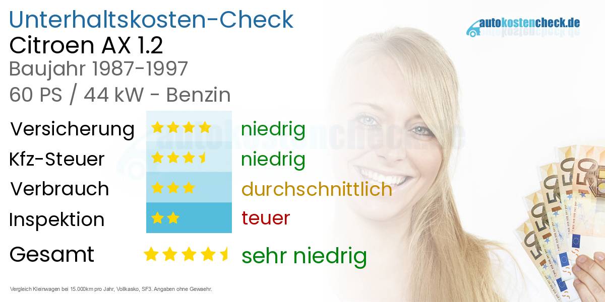 Unterhaltskosten Citroen AX 1.2