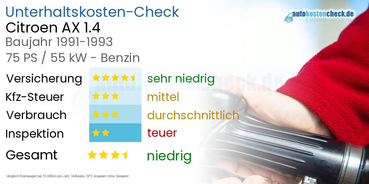 Unterhaltskosten Citroen AX 1.4
