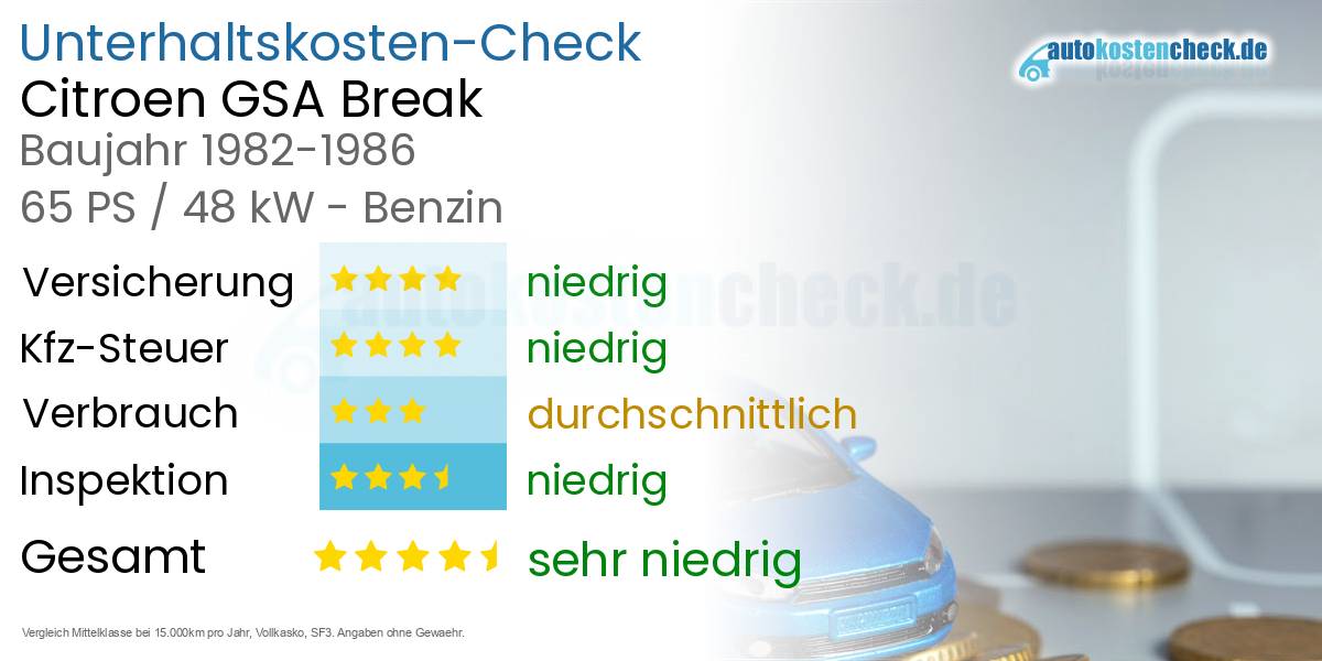 Unterhaltskosten Citroen GSA Break