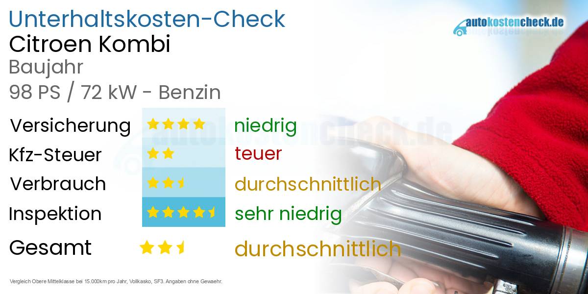 Unterhaltskosten Citroen Kombi 