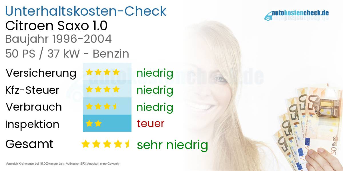 Unterhaltskosten Citroen Saxo 1.0 