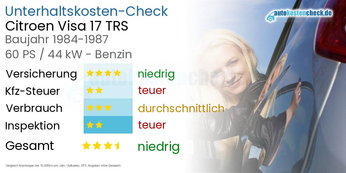 Unterhaltskosten Citroen Visa 17 TRS 