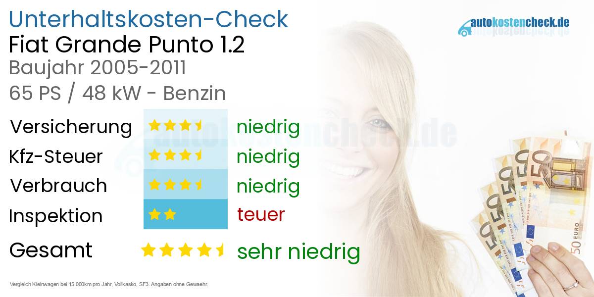 Unterhaltskosten Fiat Grande Punto 1.2