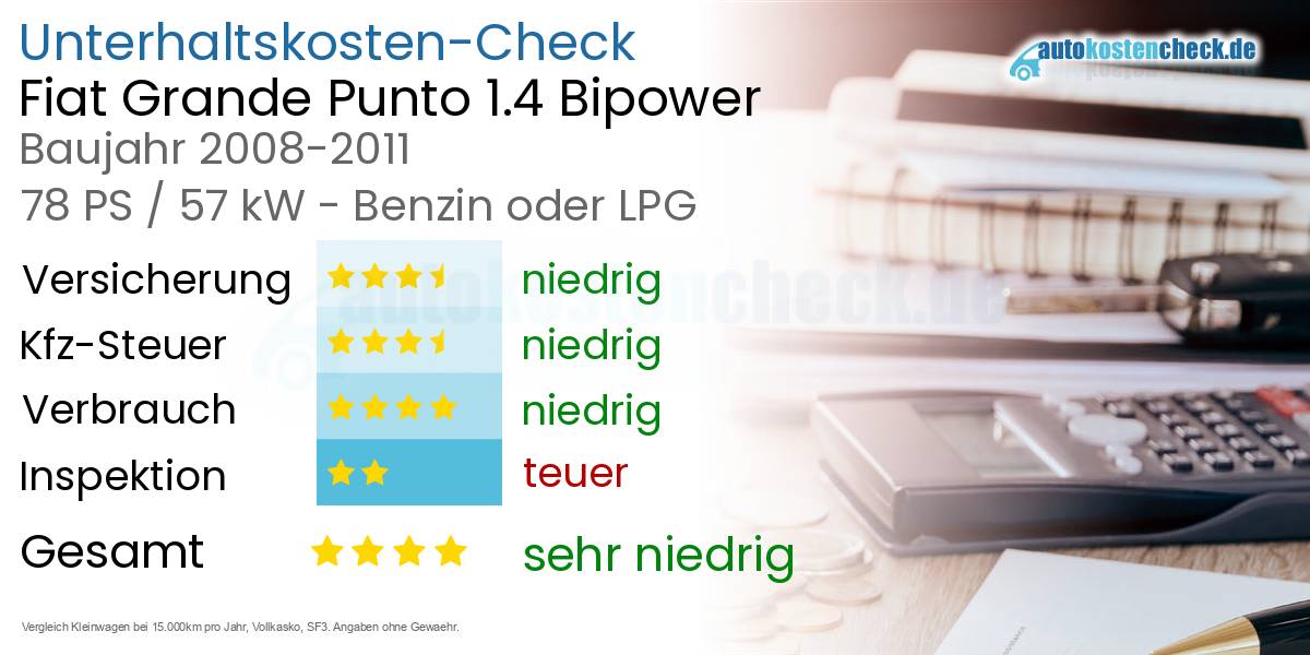 Unterhaltskosten Fiat Grande Punto 1.4 Bipower