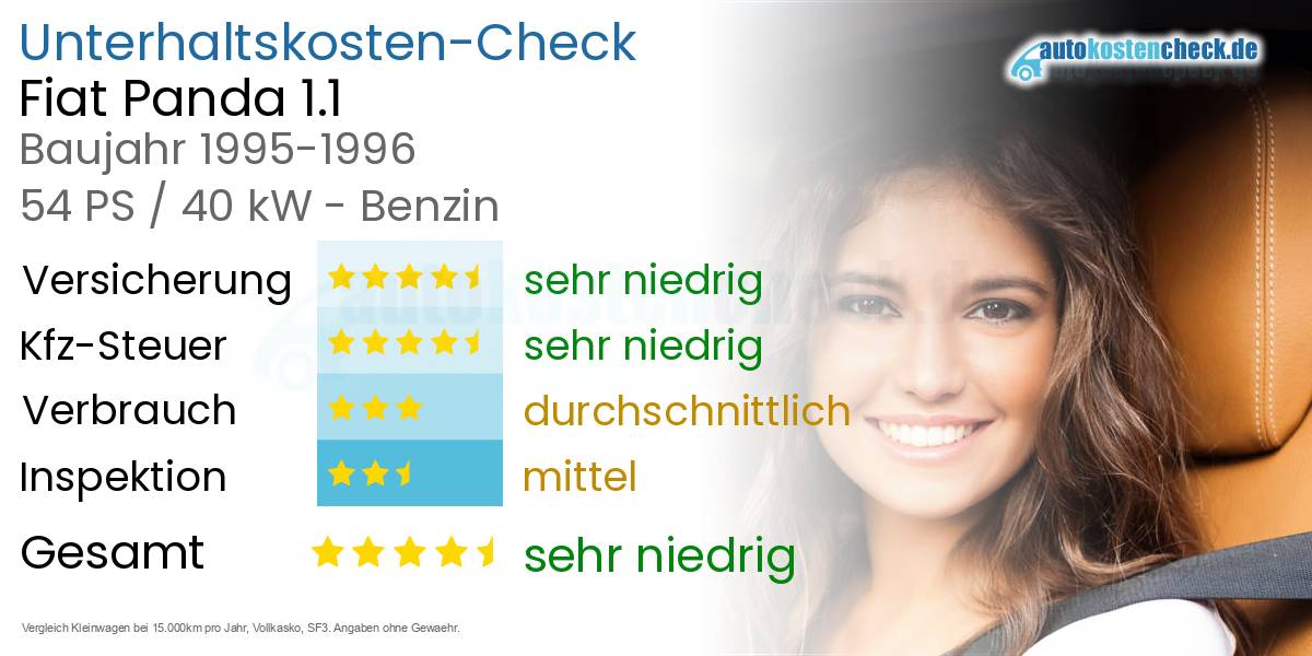 Unterhaltskosten Fiat Panda 1.1