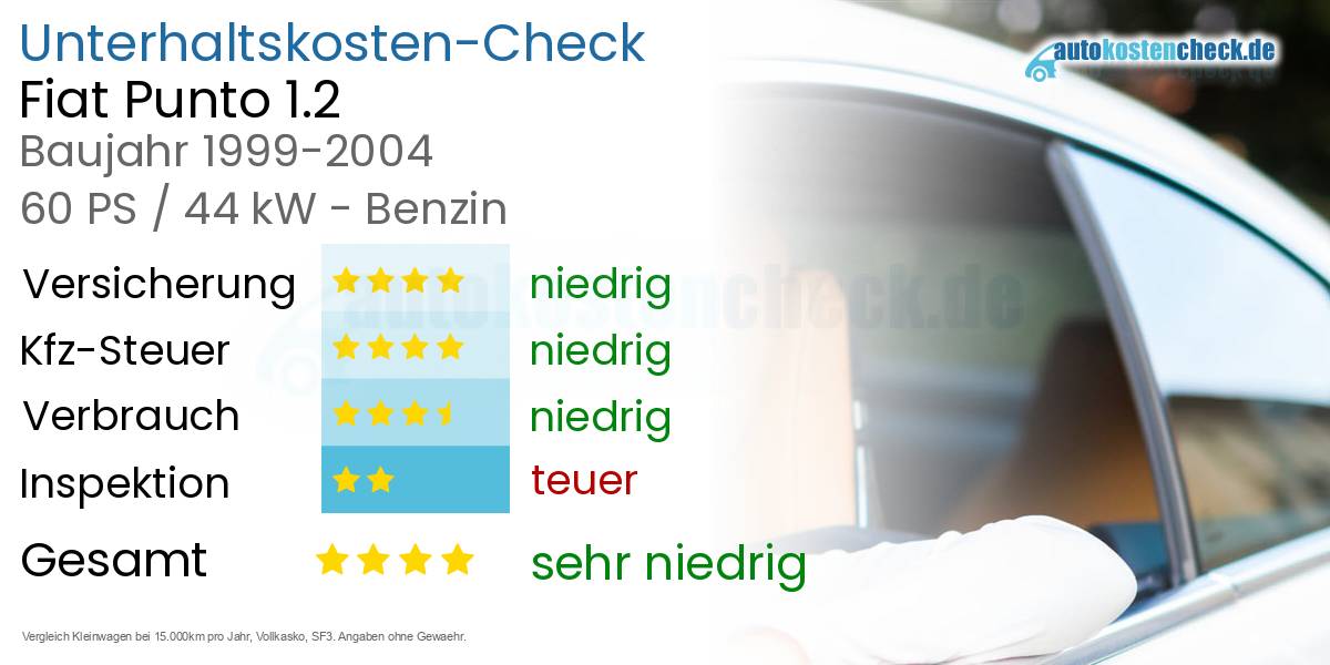 Unterhaltskosten Fiat Punto 1.2 