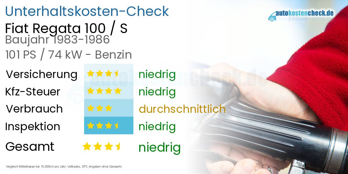 Unterhaltskosten Fiat Regata 100 / S 