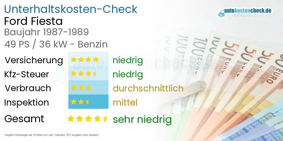 Unterhaltskosten Ford Fiesta 