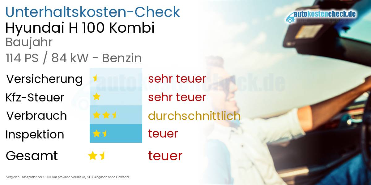 Unterhaltskosten Hyundai H 100 Kombi