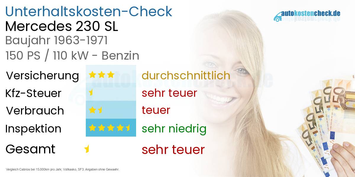 Unterhaltskosten Mercedes 230 SL