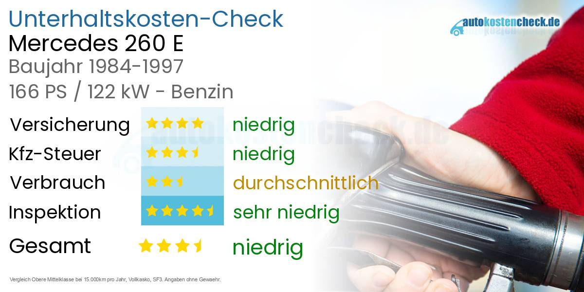 Unterhaltskosten Mercedes 260 E 