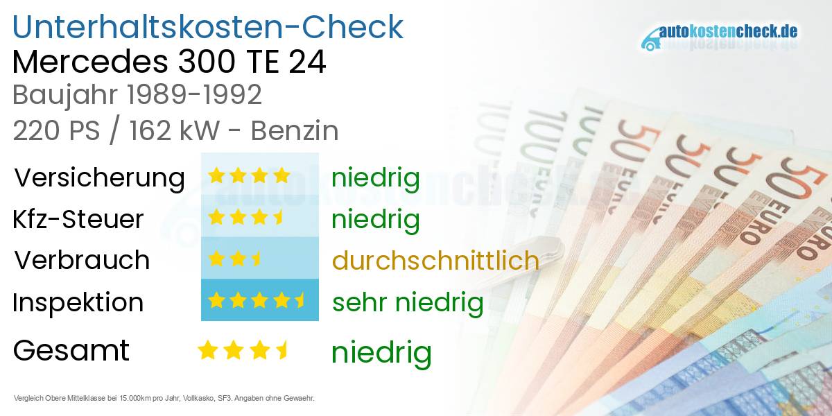 Unterhaltskosten Mercedes 300 TE 24 