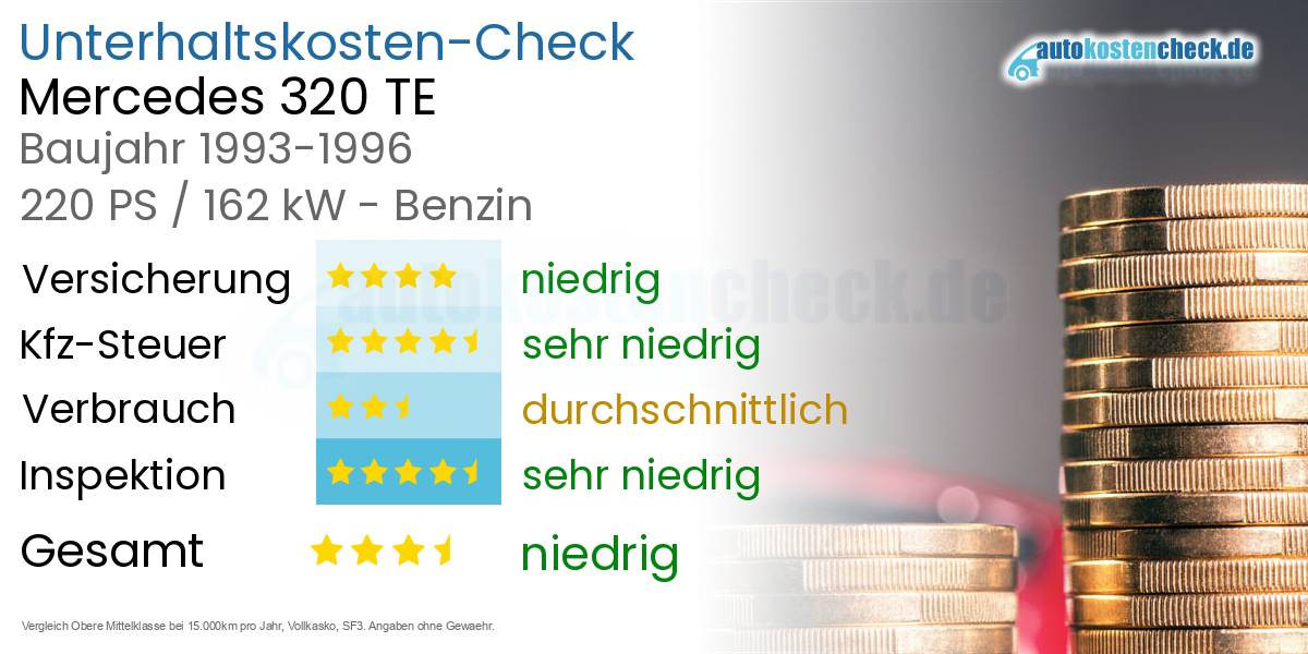 Unterhaltskosten Mercedes 320 TE 