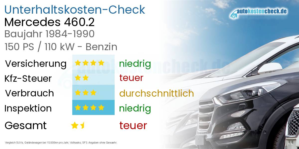 Unterhaltskosten Mercedes 460.2 