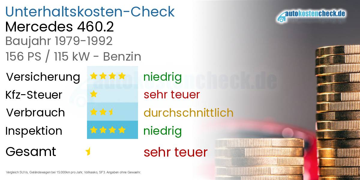 Unterhaltskosten Mercedes 460.2 