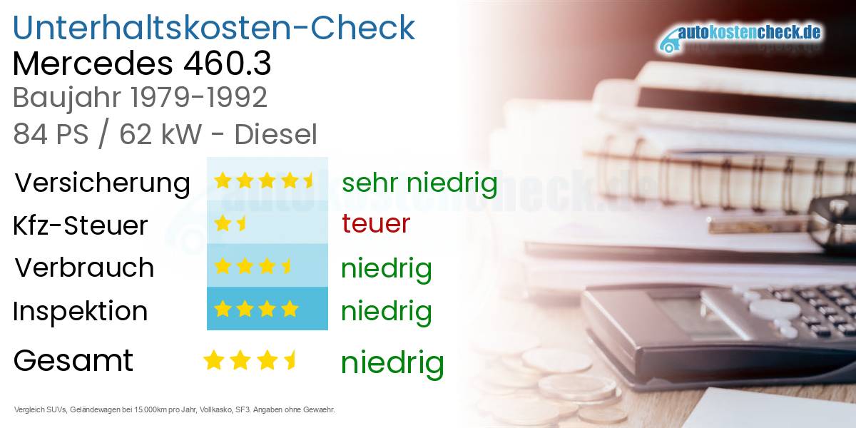 Unterhaltskosten Mercedes 460.3 