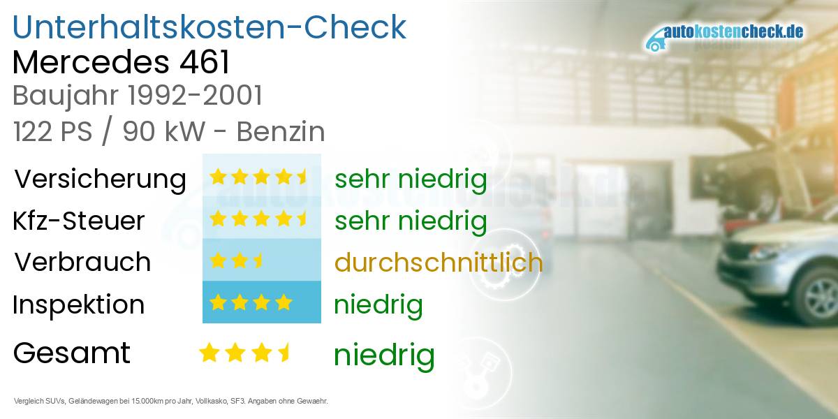 Unterhaltskosten Mercedes 461 
