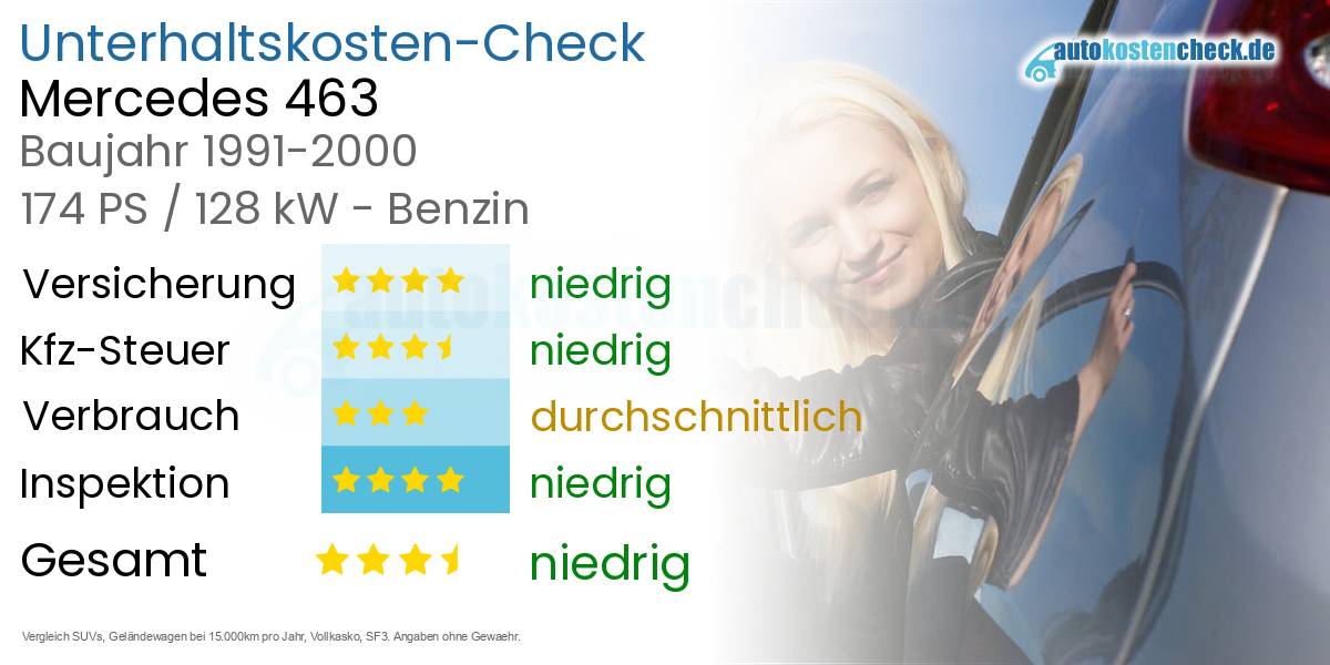 Unterhaltskosten Mercedes 463