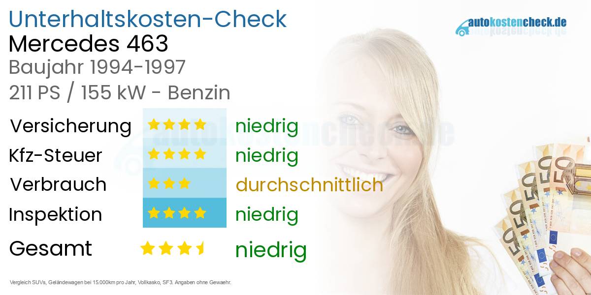 Unterhaltskosten Mercedes 463