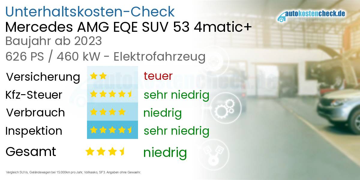 Unterhaltskosten Mercedes AMG EQE SUV 53 4matic+ 