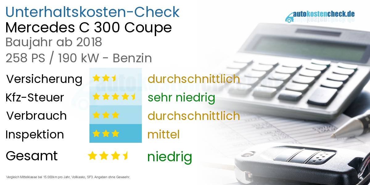Unterhaltskosten Mercedes C 300 Coupe