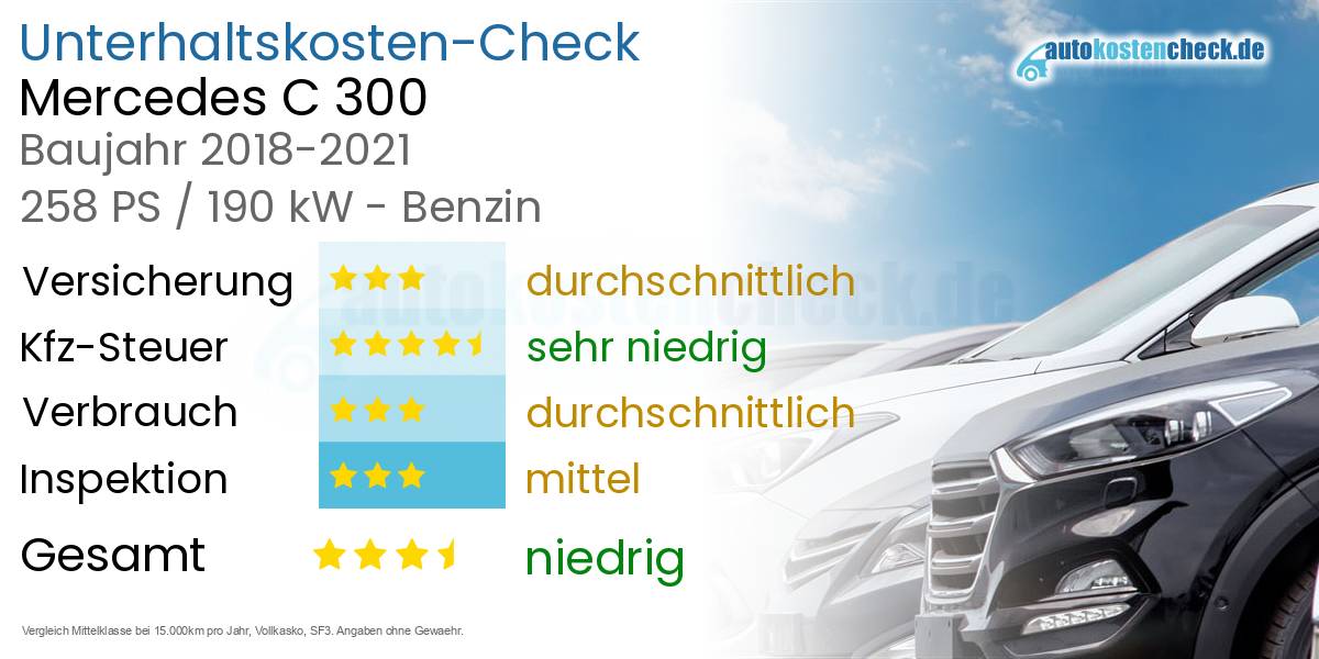 Unterhaltskosten Mercedes C 300 