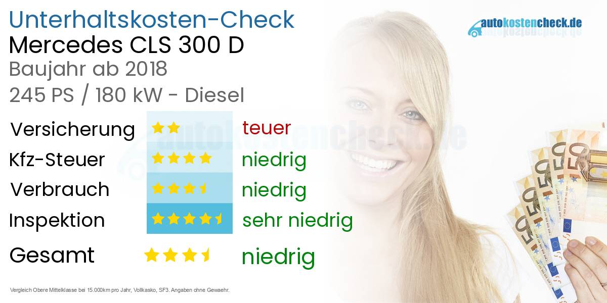 Unterhaltskosten Mercedes CLS 300 D 