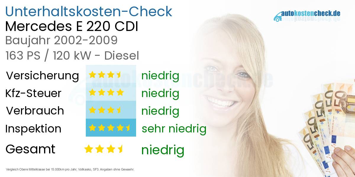 Unterhaltskosten Mercedes E 220 CDI 