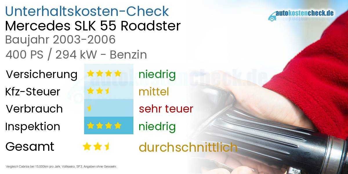 Unterhaltskosten Mercedes SLK 55 Roadster 
