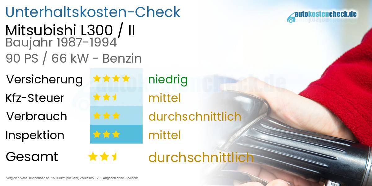 Unterhaltskosten Mitsubishi L300 / II 