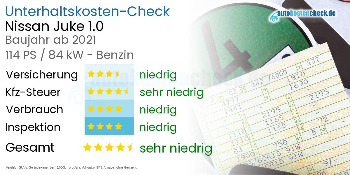 Unterhaltskosten Nissan Juke 1.0 