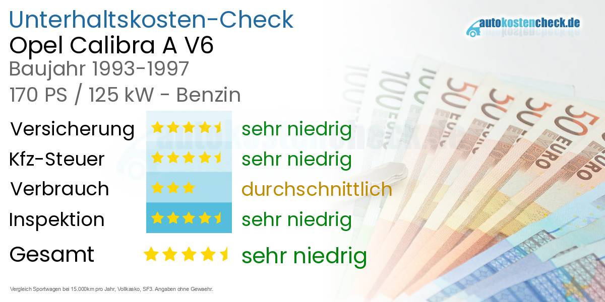 Unterhaltskosten Opel Calibra A V6