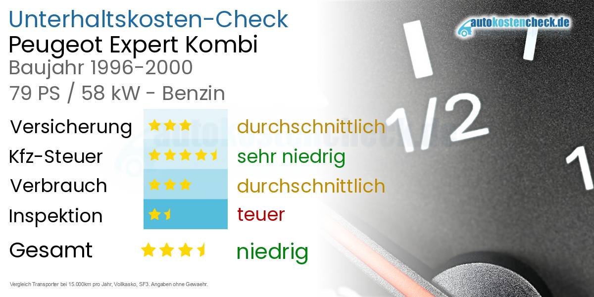 Unterhaltskosten Peugeot Expert Kombi 