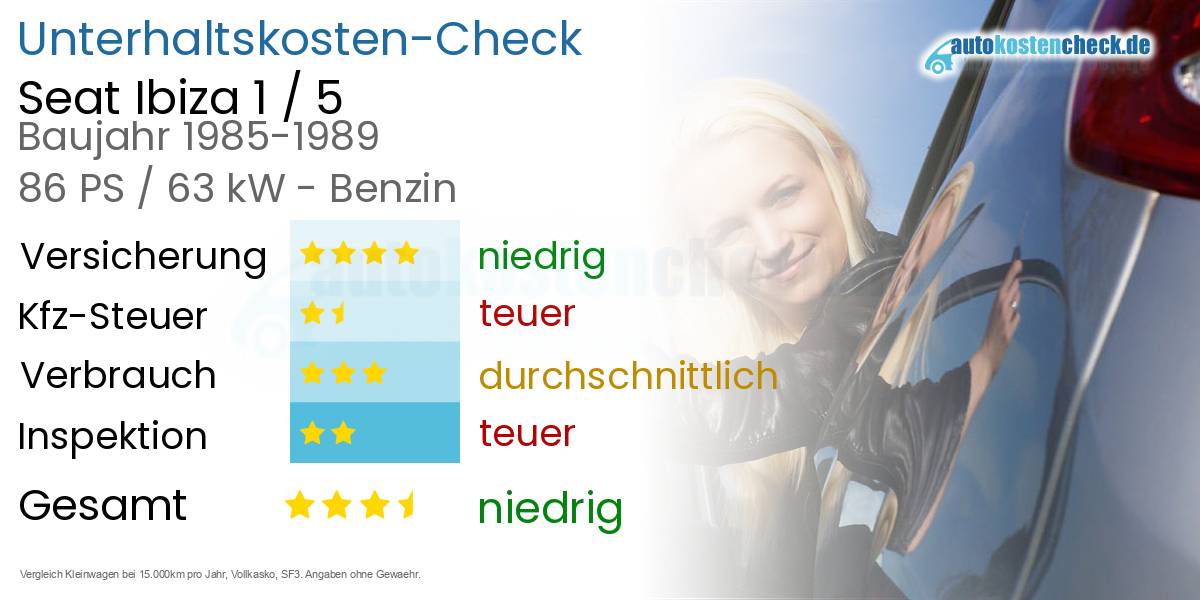 Unterhaltskosten Seat Ibiza 1 / 5 