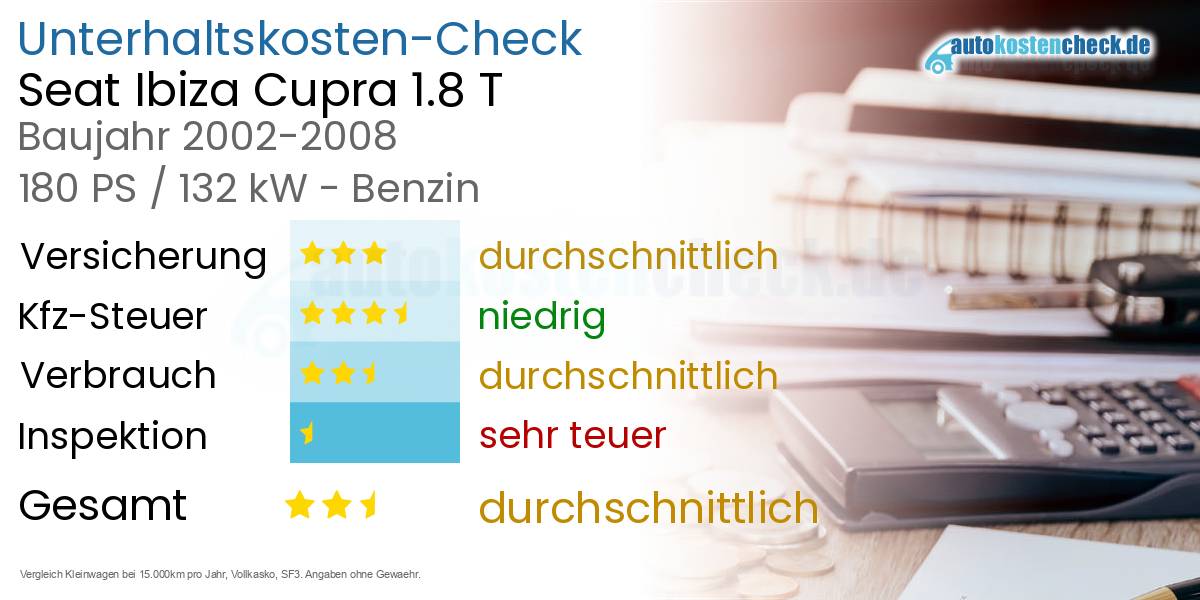 Unterhaltskosten Seat Ibiza Cupra 1.8 T 
