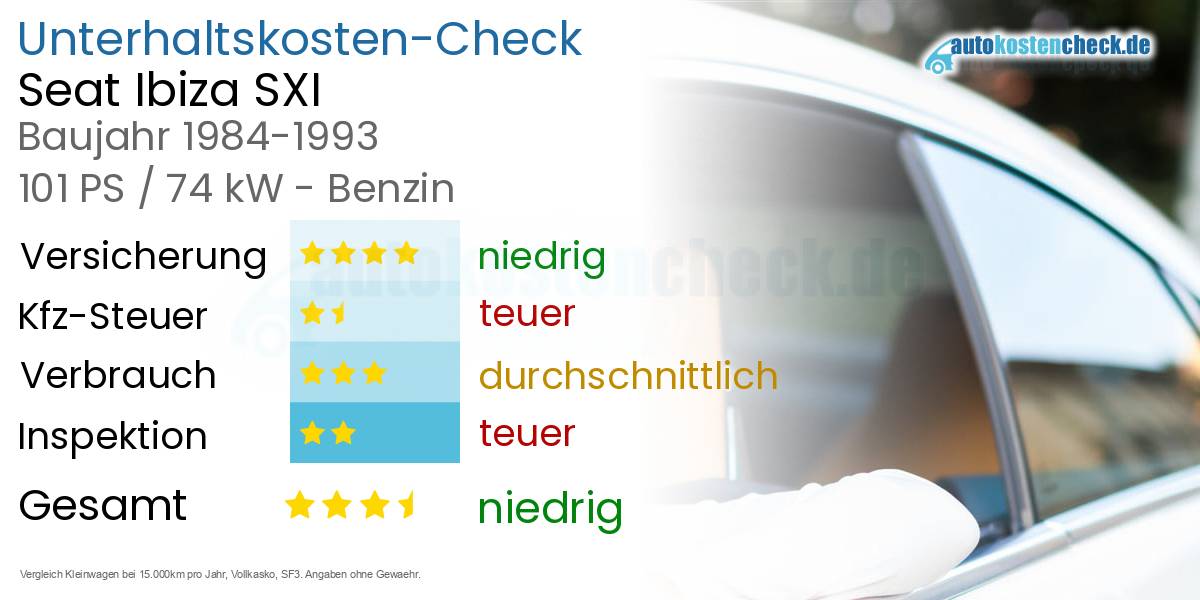 Unterhaltskosten Seat Ibiza SXI 
