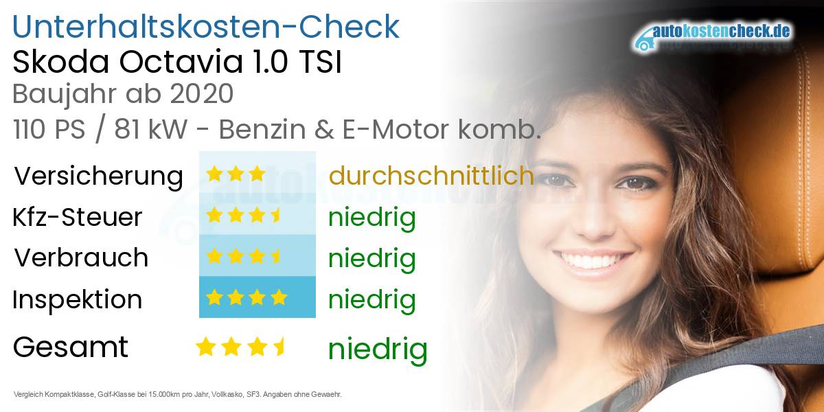 Unterhaltskosten Skoda Octavia 1.0 TSI 