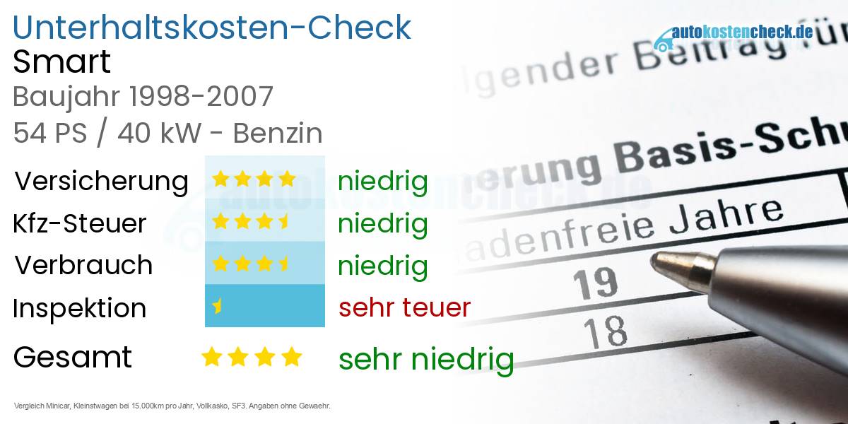 Unterhaltskosten Smart